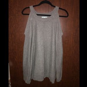 Cold shoulder sweater